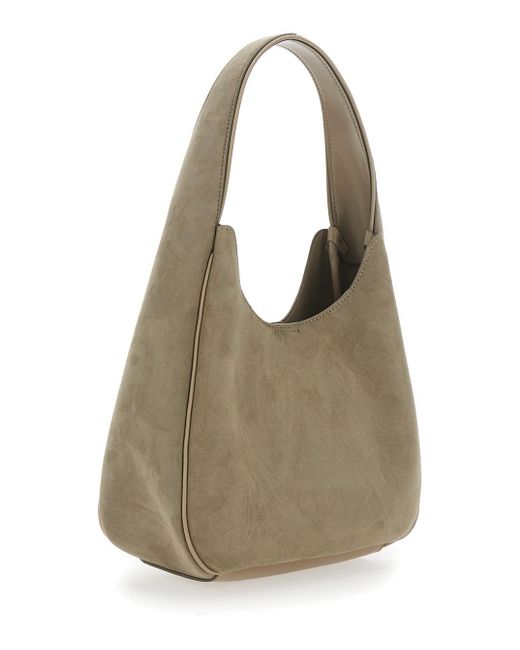 Borsa A Spalla Con Maxi Logo Lettering Sul Fronte In di Stella McCartney in Gray