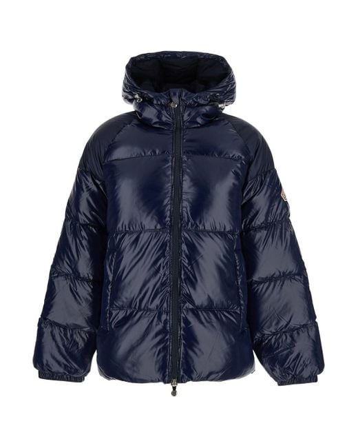 Pyrenex Women's Blue 'Sten' Down Jacket With Drawstring Hood