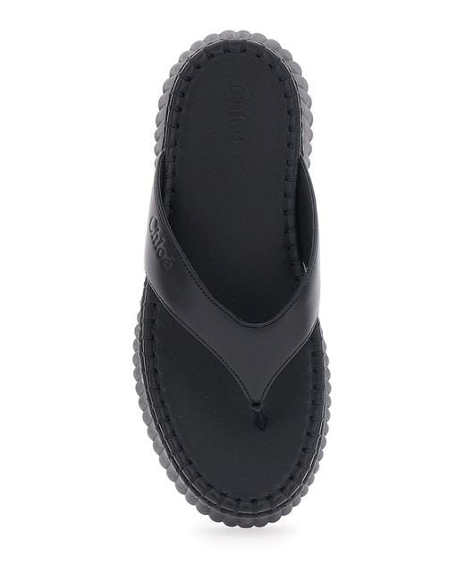 Chloé Black Mule Nama Leather