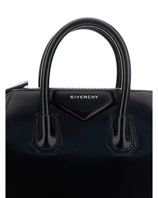 Givenchy Black Small Handbag 'Antigona' With Laminated Logo