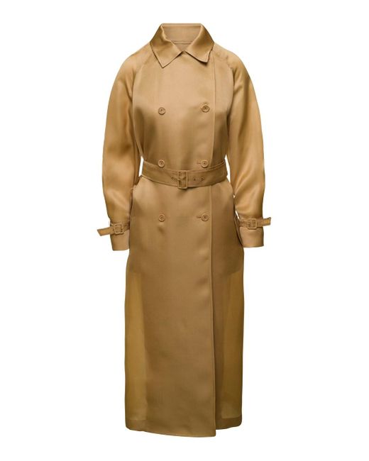 Max Mara Natural Trench Coat Double-Breasted