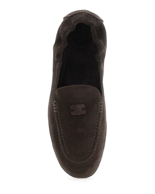 Mocassini Con Ricamo Triomphe E Design Elasticizzato di Céline in Black da Uomo