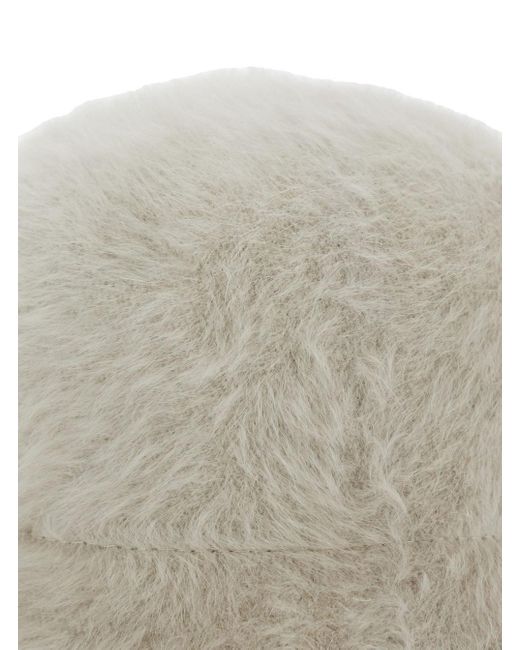 Antonelli White Hat With Brushed-Effect