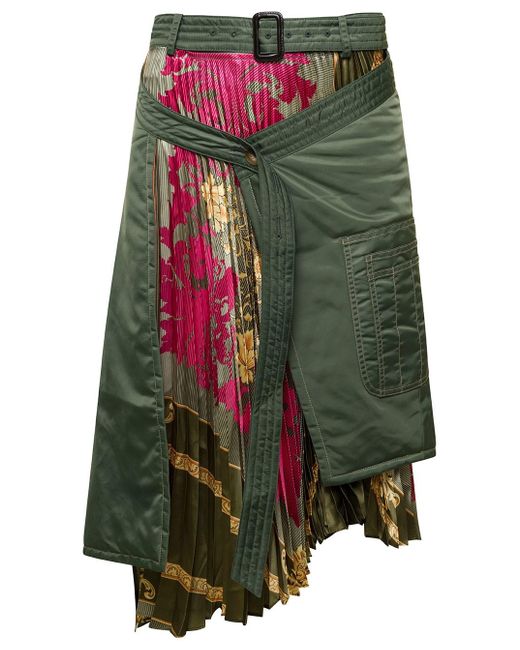 ANDERSSON BELL Green Ma-1 Scarf Skirt