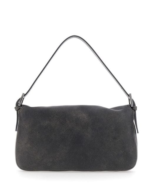 Fendi Black Baguette 26424 Vitello Biker