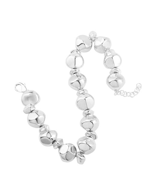 FEDERICA TOSI White Necklace Lace Mix Stone With Details And Stones