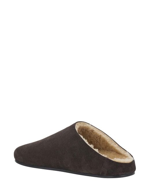 The Row Brown 'Hudson' Mules With Shearling Lining