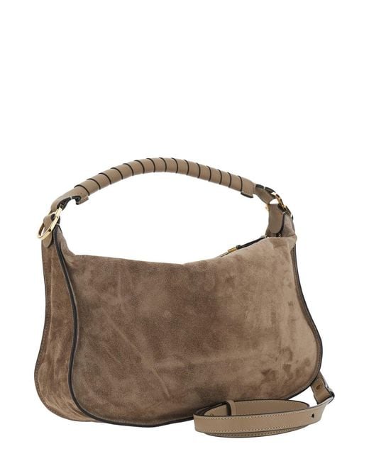 Chloé Brown Shoulder Bag Marcie Suede