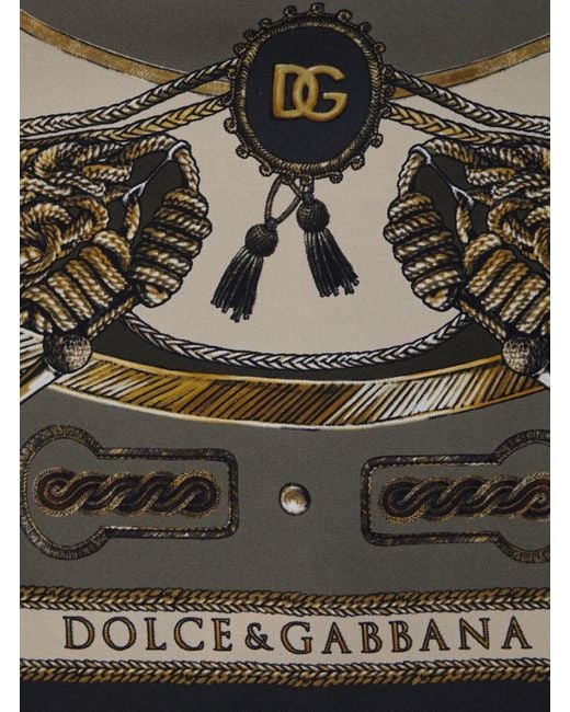 Dolce & Gabbana Gray Printed Scarf For for men