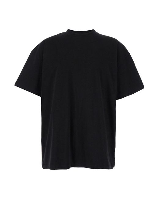 Jil Sander Black Double-Layers T-Shirt for men
