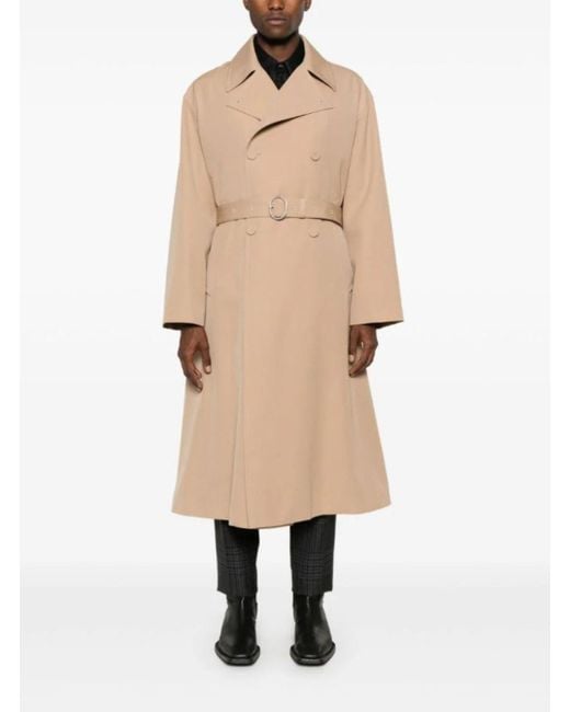 Trench Doppiopetto Con Cintura di Jil Sander in Natural da Uomo