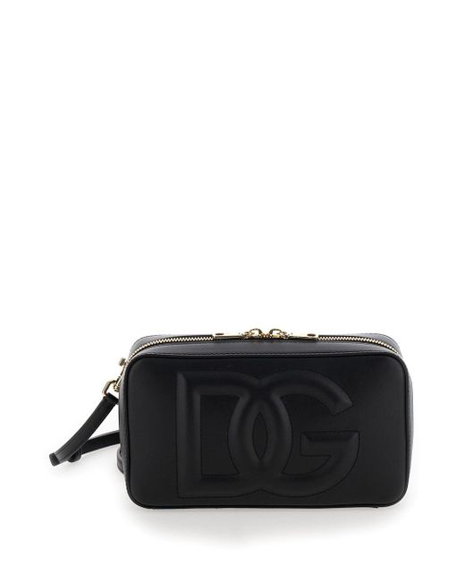 Dolce & Gabbana Black Crossbody Bag With Quilted Logo