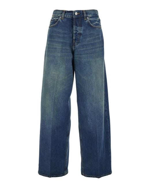 Jeans 'Bethany' Con Patch Logo Sul Retro di Haikure in Blue
