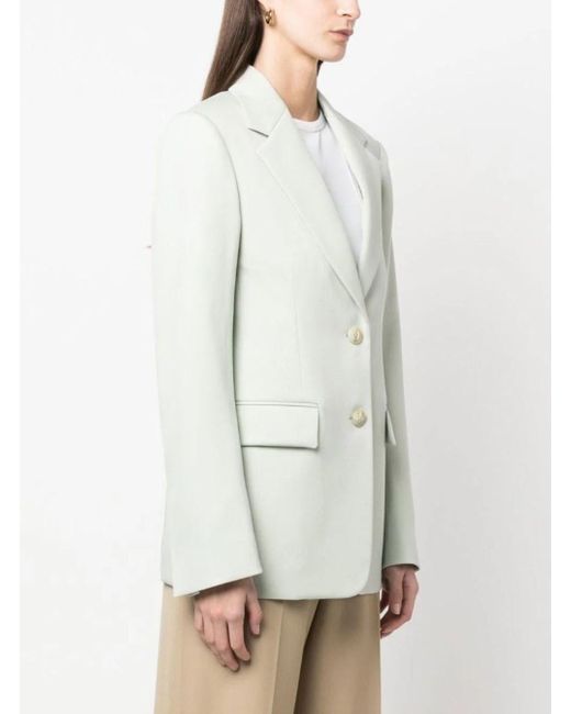 Lanvin Gray Light Mono-Breasted Blazer With Pockets