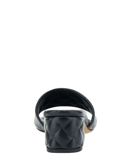 Bottega Veneta Black Intreccio Pattern Amy Mule