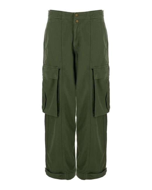FRAME Green Cargo Pants With Patch Pokets
