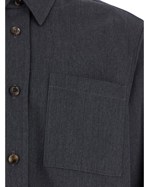 Gucci Blue Shirt With Pointed Collar for men