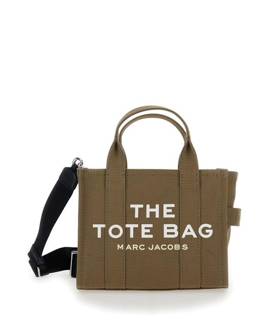 Marc Jacobs Metallic 'Traveler Handbag' Mini Military Tote Bag With Logo