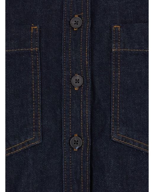 FRAME Blue Denim Shirt Classic Collar