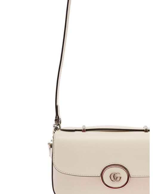 Gucci Natural Petite GG Leather Shoulder Bag