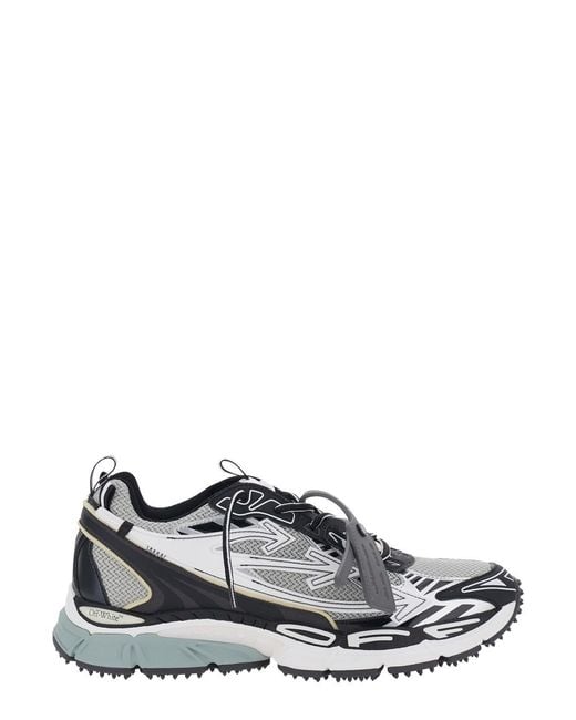 Off-White c/o Virgil Abloh Gray 'Be Right Back' Sneakers With Mesh Inserts And Arrow Detail On The Side for men