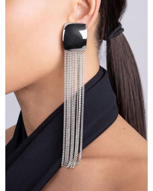 FEDERICA TOSI White Earring Julie Long Earrings With And Det