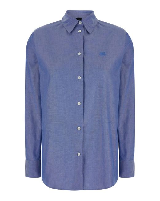 Etro Blue Shirt With Buttons