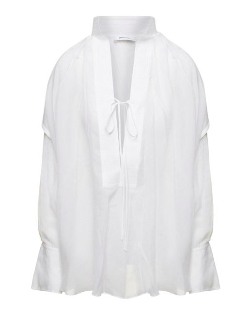 Camicia A Caftano di Ferragamo in White