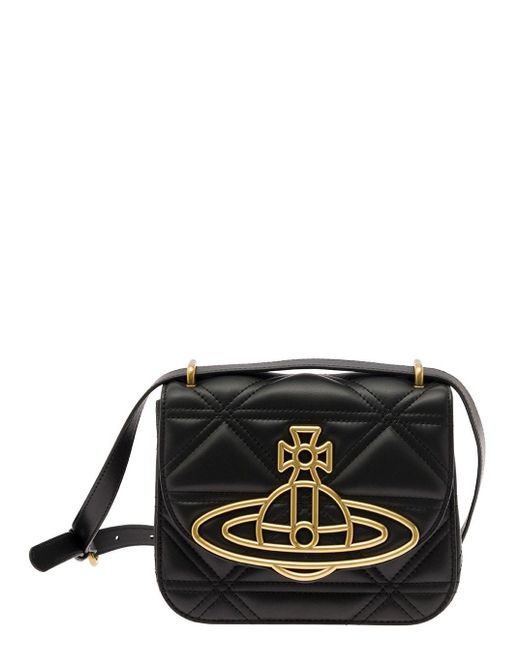 Vivienne Westwood Black Linda Crossbody Bag With Orb Detail for men