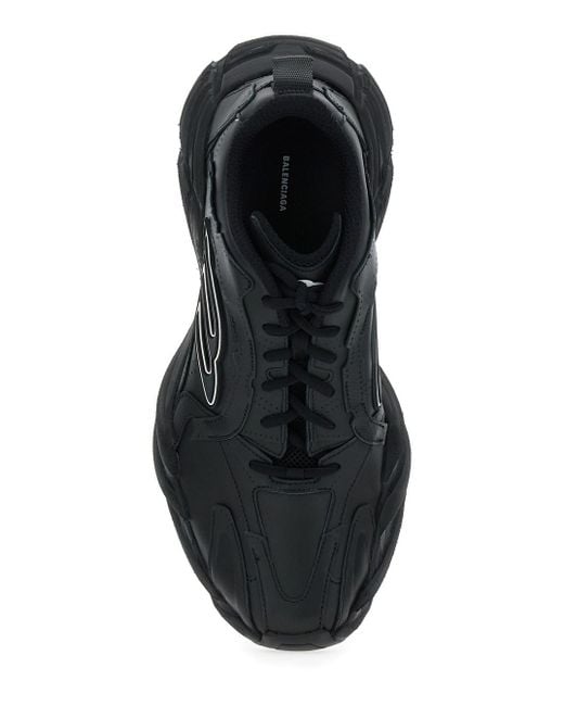 Balenciaga Black 'Monday' Low Top Sneakers With Logo Detail And Emboss for men