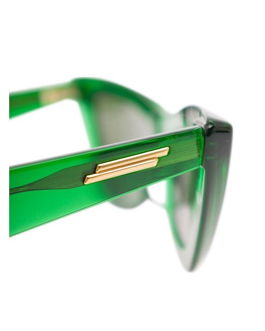 Bottega Veneta Green 'Bv1101S' Cat-Eye Sunglasses With Golden Detail I