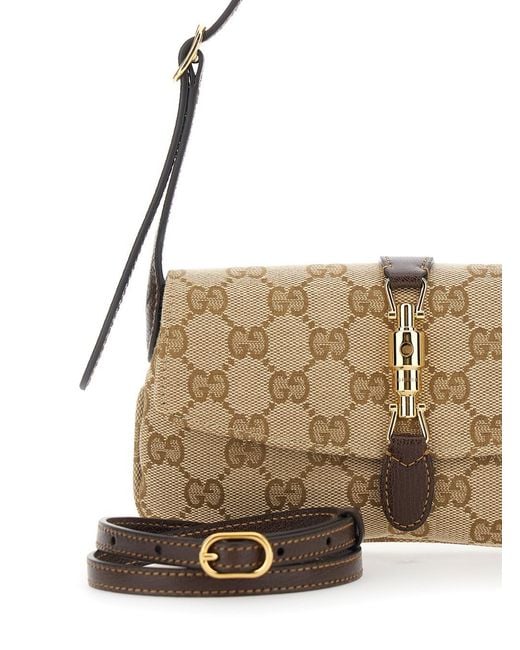 Gucci Metallic New Jackie Mini Bag Origanal Gg Raw