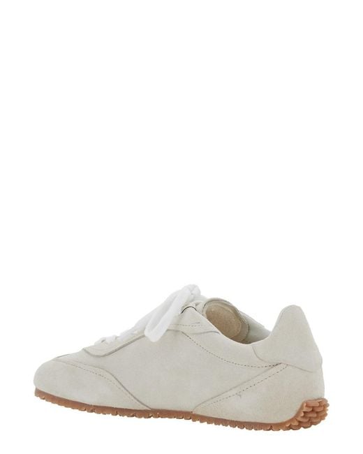 Axel Arigato White 'Daze Runner' Sneaker With Logo On The Tongue And Grooved Sole