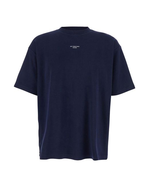 Drole de Monsieur Blue 'Le T-Shirt Slogan Classique' Crewneck T-Shirt for men