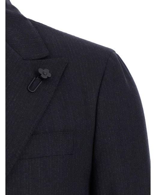 Lardini Blue Single-Breasted Suit With Classic Revers for men