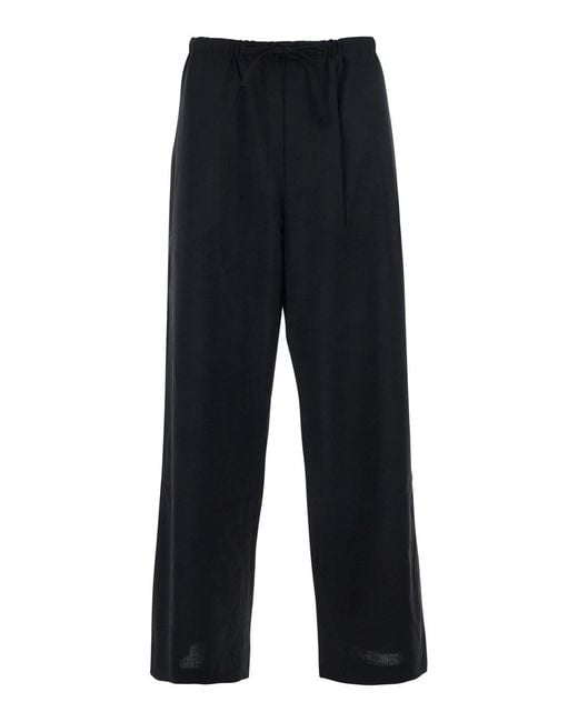 TONYWACK Blue Pants With Drawstring Waist for men