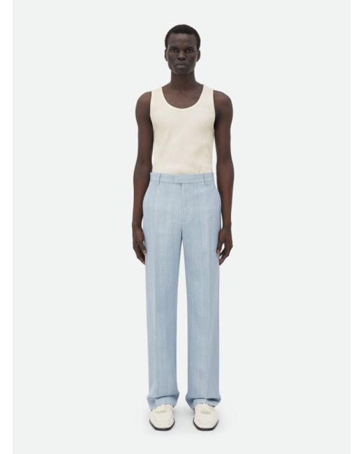 Bottega Veneta Blue Light Tailored Pants for men