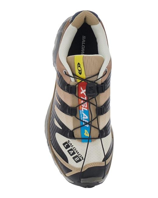 Salomon White Xt 4 Og Sneakers With Rubber Sole And Tech Fabric Insert