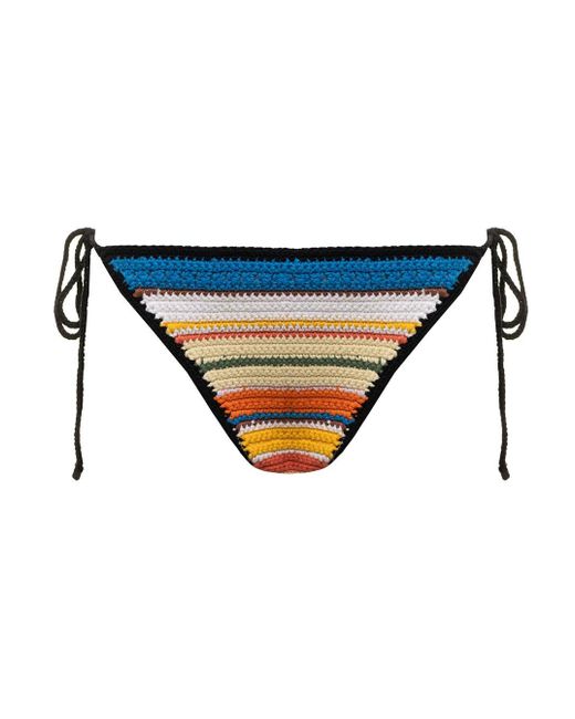 Ganni Organic Cotton Crochet Swimwear Bikini Briefs in Blue Lyst UK