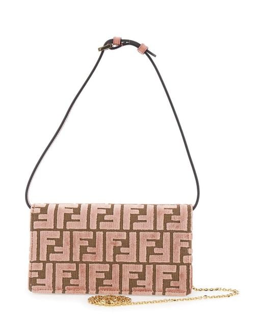 Fendi Multicolor Crossbody Bag With All-Over Ff Motif And Metallic Ff Plaque On The Front