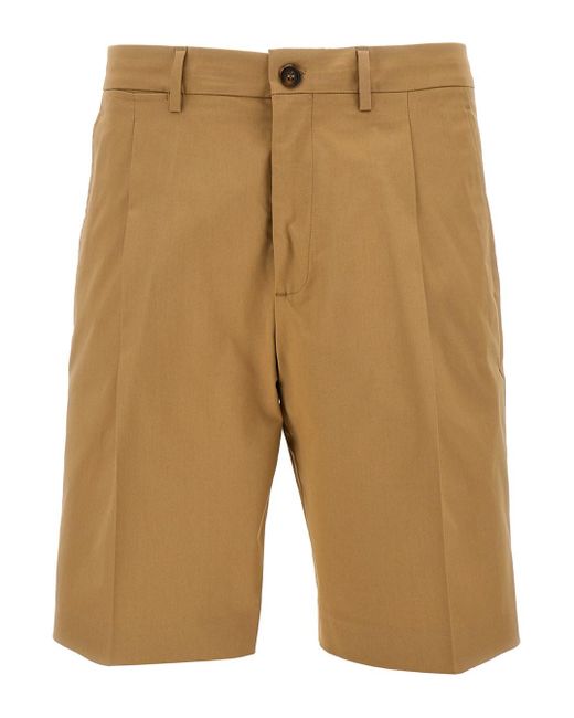 Golden Goose Deluxe Brand Natural Bermuda Shorts With Stretch Fold for men