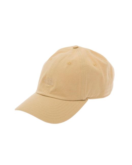 The North Face Natural Beige Baseball Cap With Tonal Logo Embroidery In Cotton Man for men