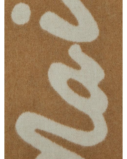 Sciarpa Bicolore Con Logo Lettering di Maison Kitsuné in Brown da Uomo