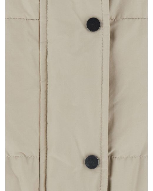 Brunello Cucinelli Gray Puffer Jacket