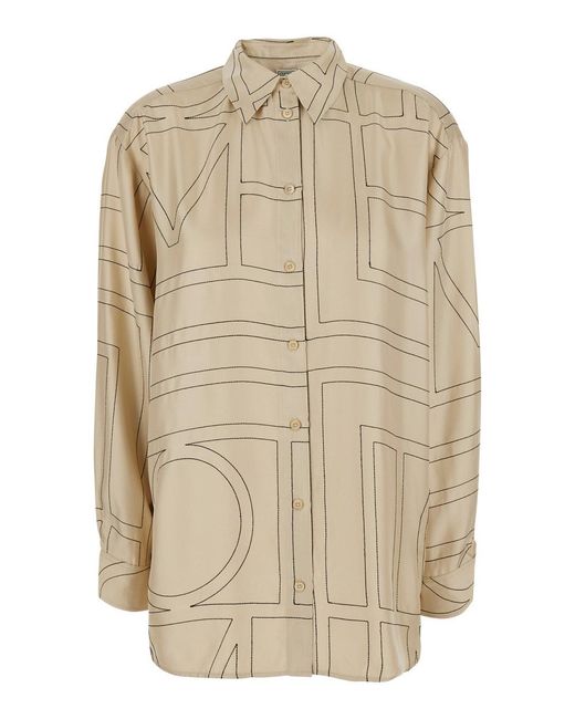 Totême Natural Shirt Embroidered Silk