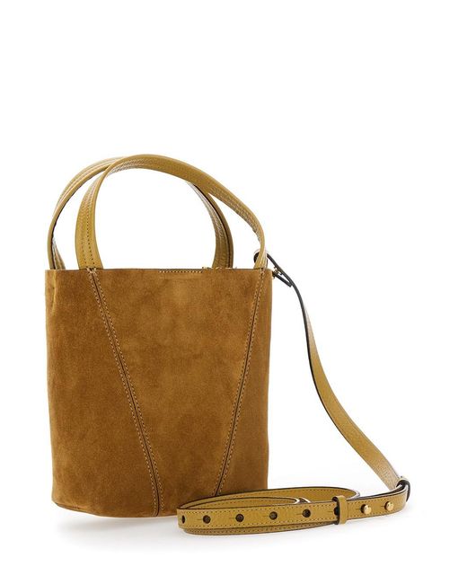 Borsa A Spalla 'Spin' Con Tracolla Regolabile E Removibile E Cha di Chloé in Brown