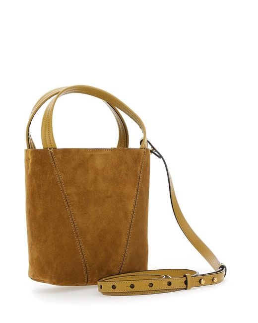 Borsa A Spalla 'Spin' Con Tracolla Regolabile E Removibile E Cha di Chloé in Brown