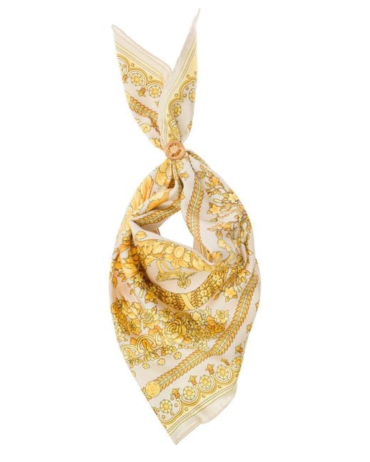 Versace Metallic And Scarf With Barocco Print And Medusa Detail In for men