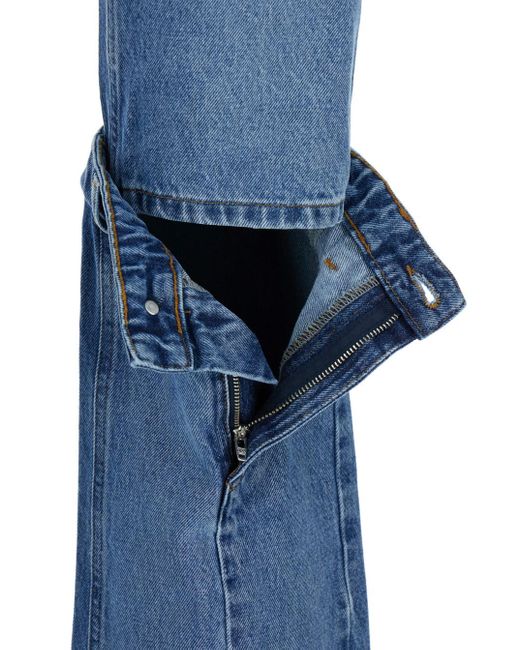 Coperni Blue Light Jeans With Open Knee