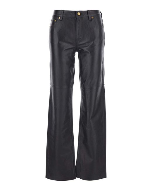 MICHAEL Michael Kors Gray Pants With Leather Belt Loops